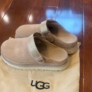 UGG Beige Suede Slip-On Mules